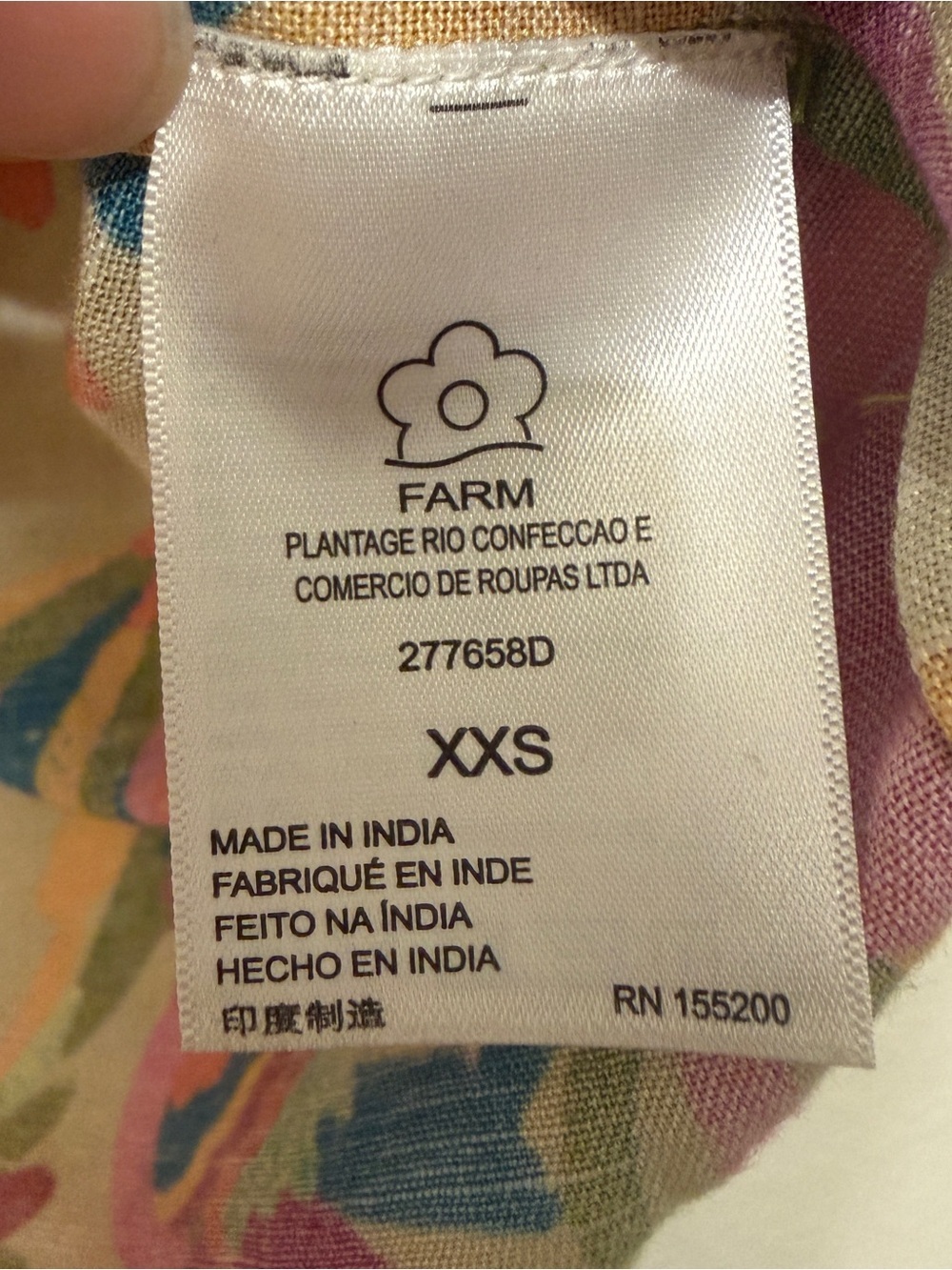 🦋 FARM Rio x Anthropologie| Parrot Print Linen Blend Button Down Shirt XXS - Picture 4 of 10